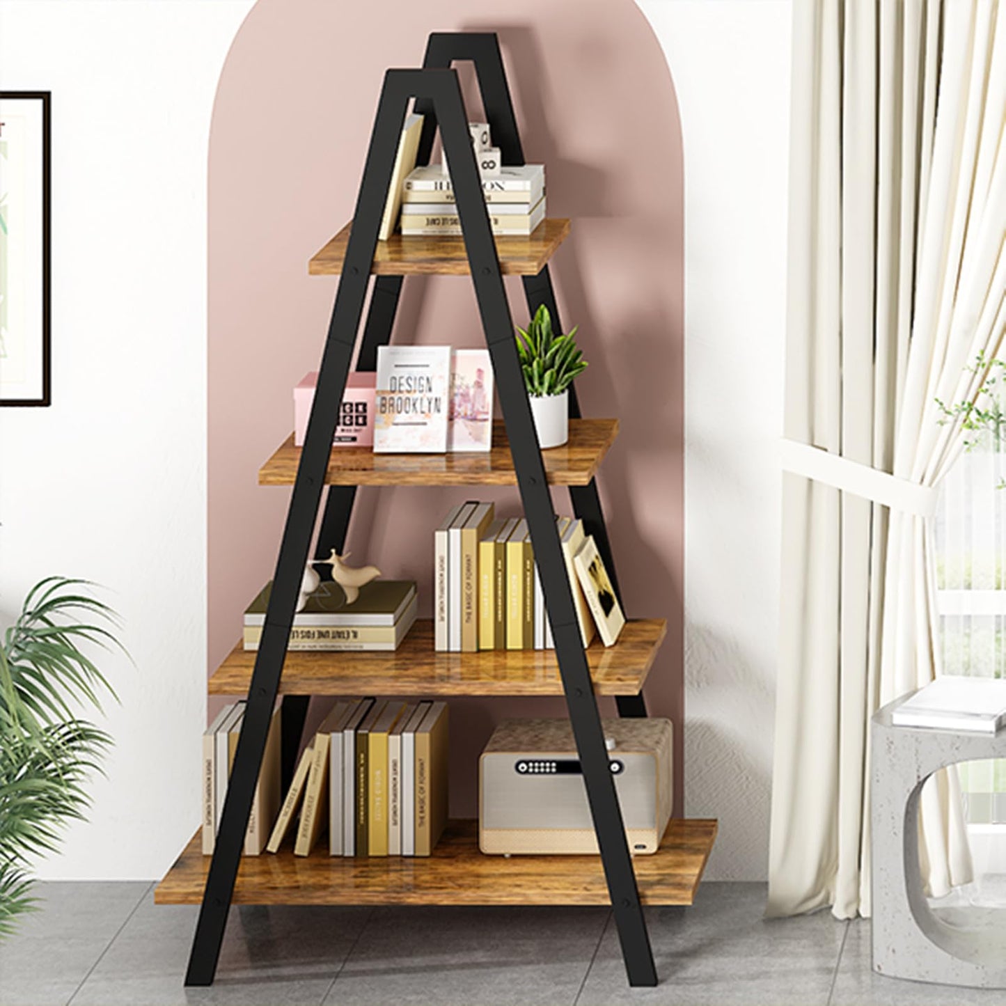 AWQM 4-story A-frame, industrial metal vertical ladder frame
