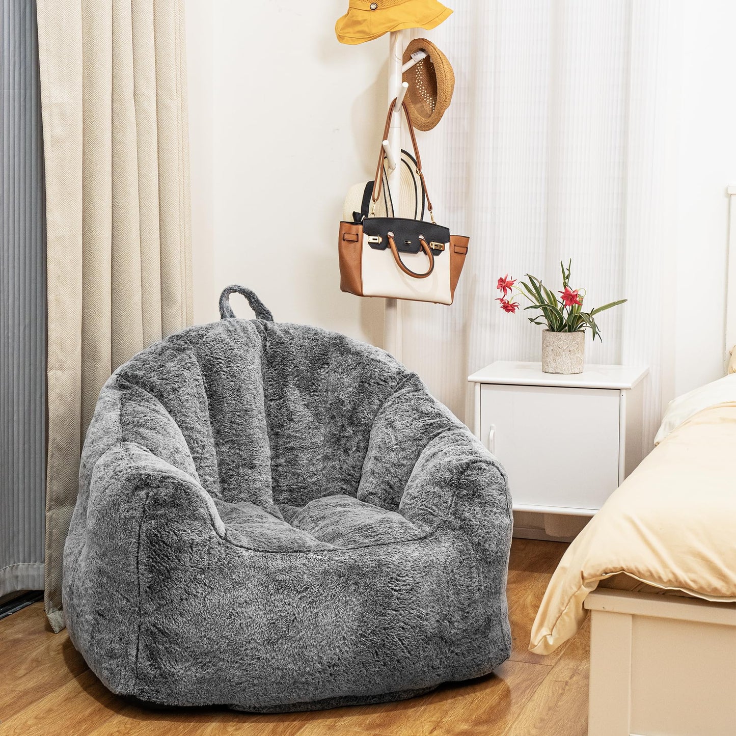 AWQM Giant Bean Bag Chair Stuffed Bean Bag Sofa with Stuffing