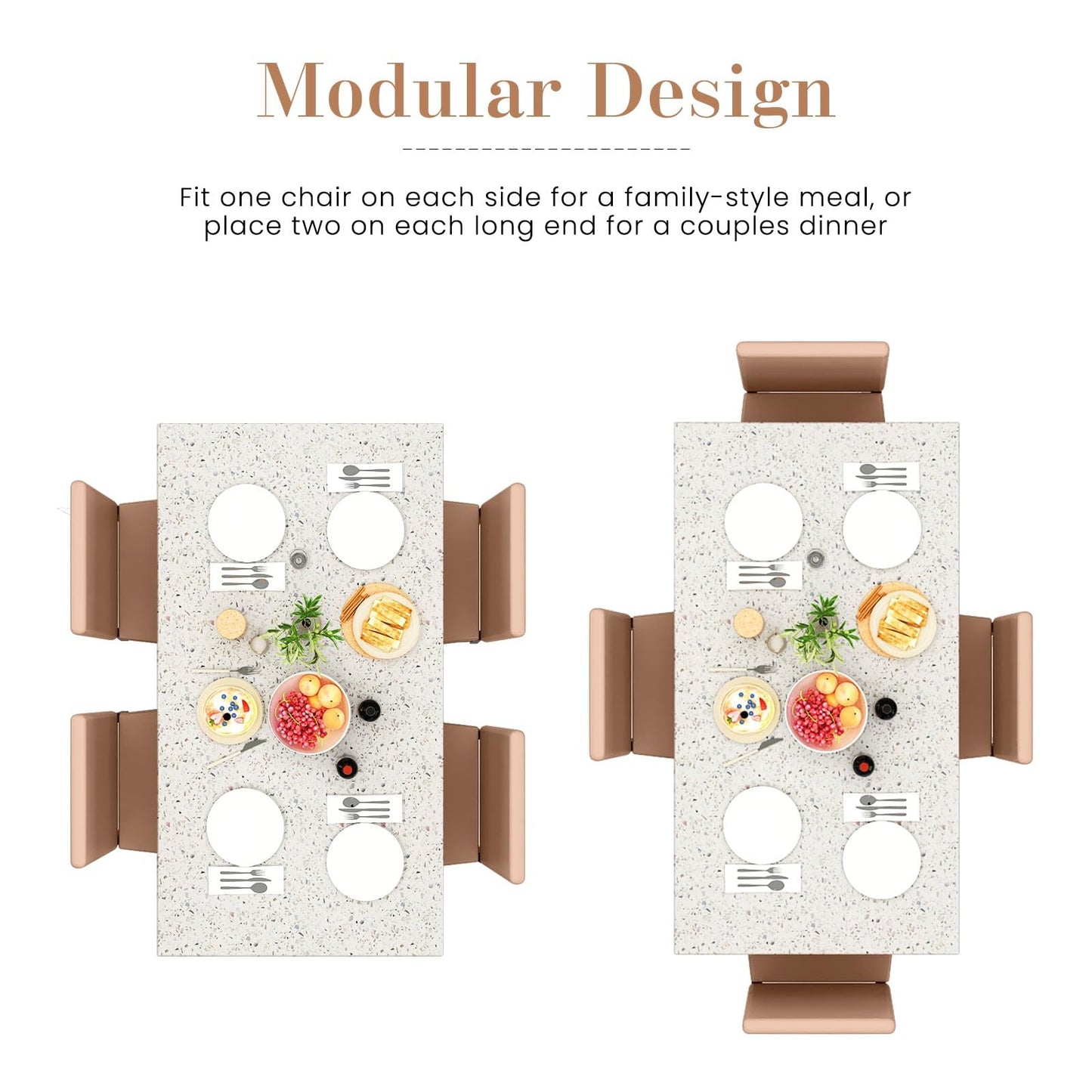 AWQM faux marble dining table and chairs
