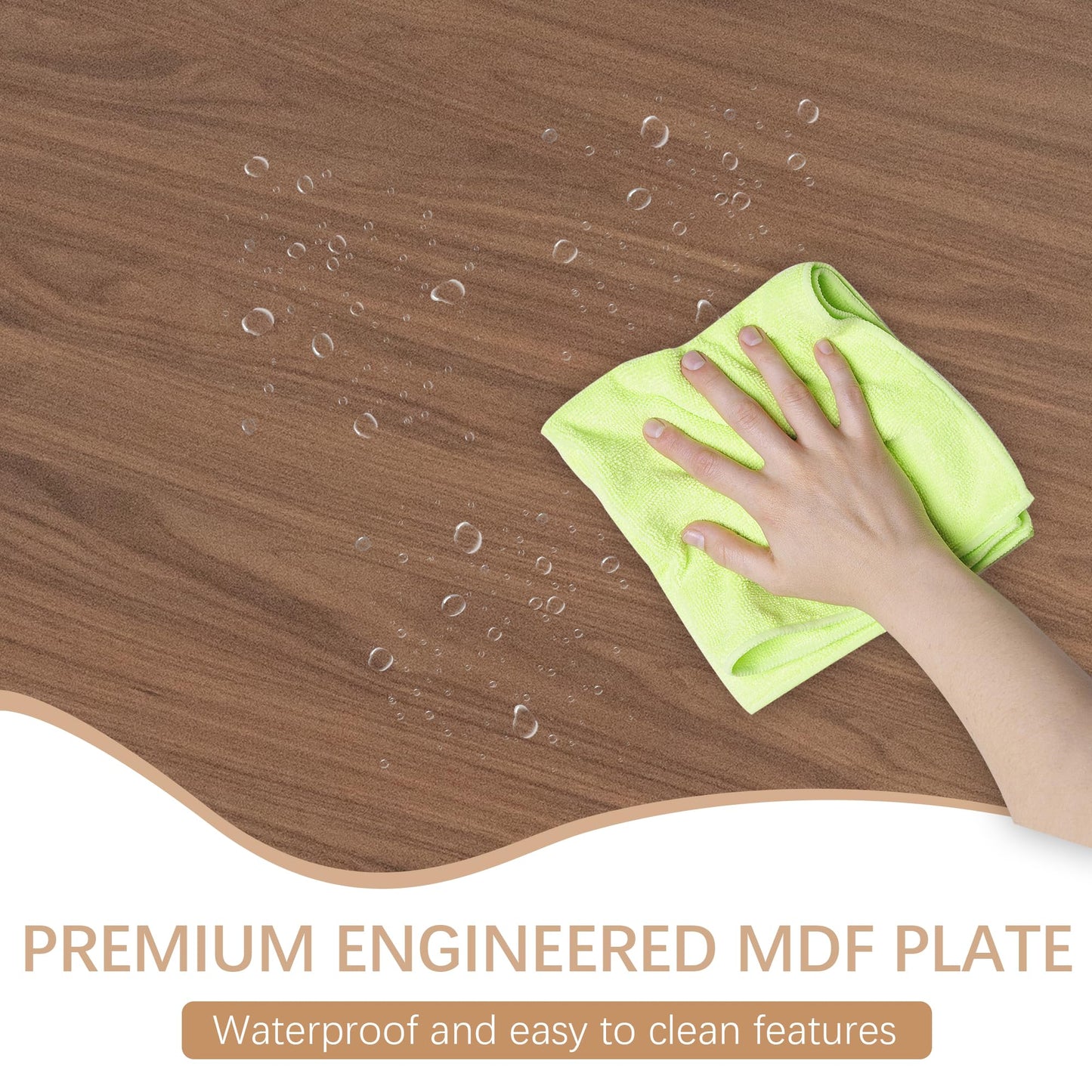 AWQM Industrial Round Dining Table, Dining Table for 4