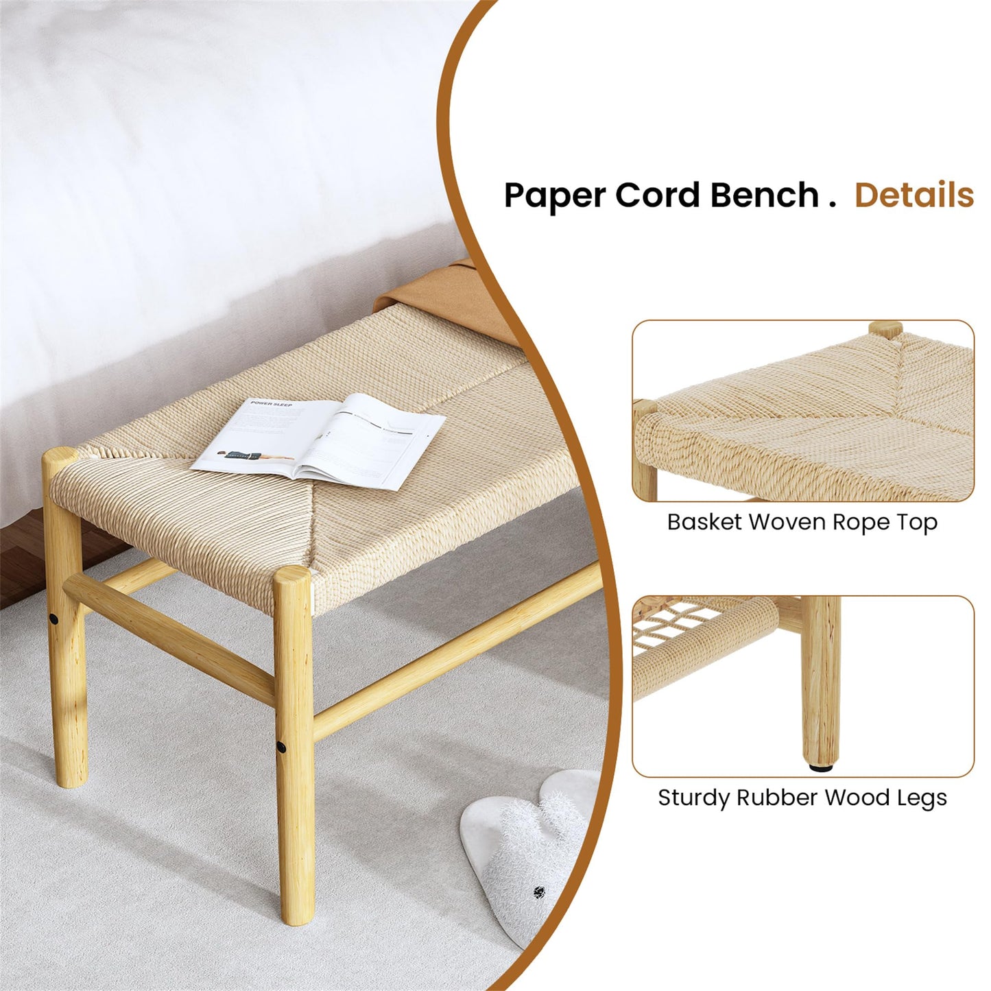 AWQM Entryway Storage Bench