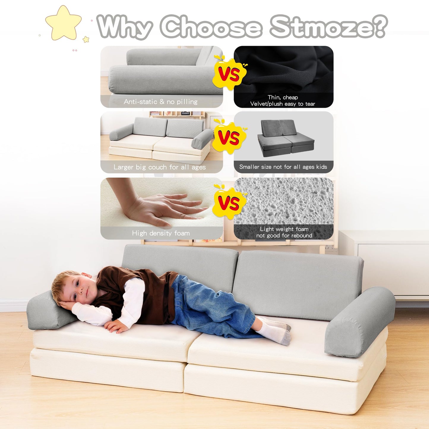 AWQM Modular children's play sofa