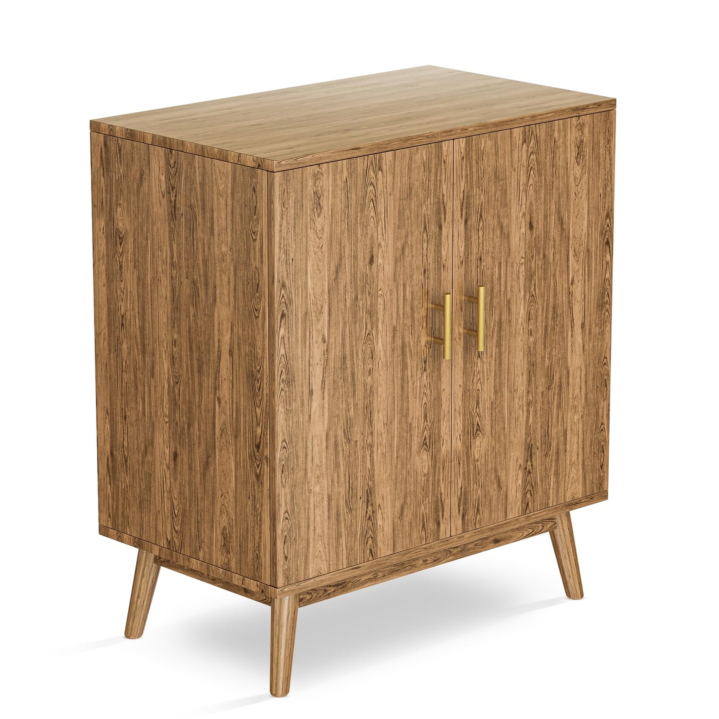 AWQM Wine Cooler with Wine Rack and Glass Holder, Freestanding Buffet Sideboard