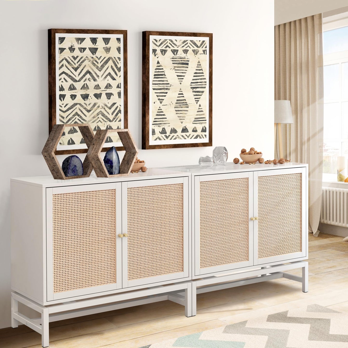 AWQM A rattan storage base cabinet, bathroom cabinet