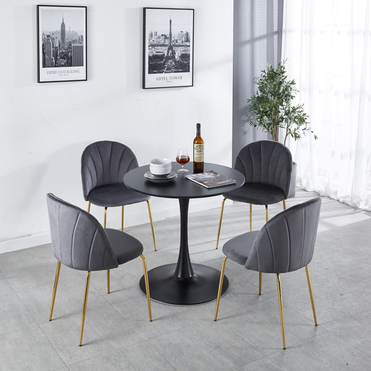 AWQM 32-Inch Modern Round Dining Table, Tables for 2-4