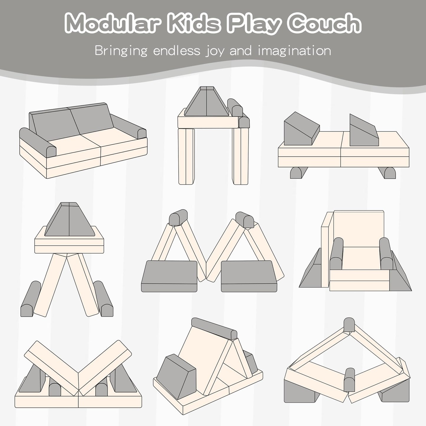 AWQM Modular children's play sofa