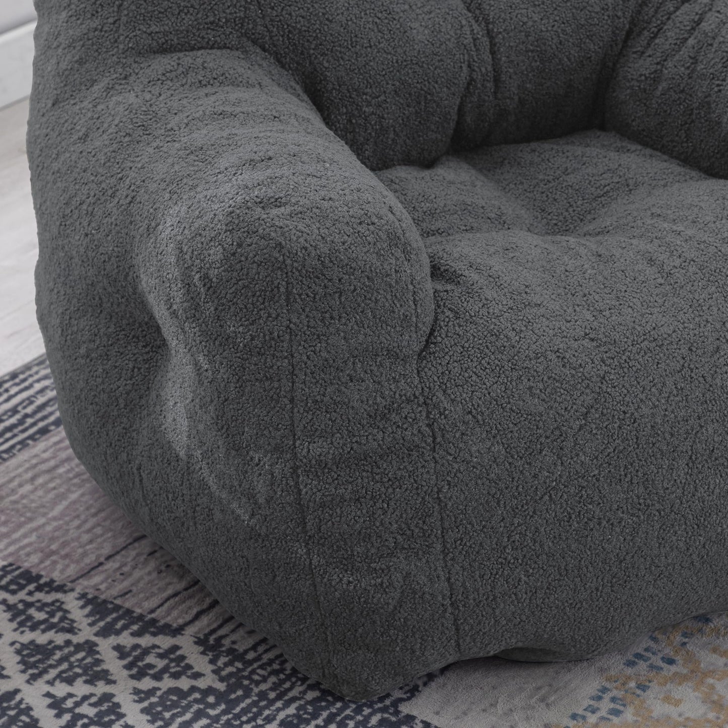 AWQM Bean Bag Chair, Tufted Soft Padded Bean Bag Chair, Lazy Susans