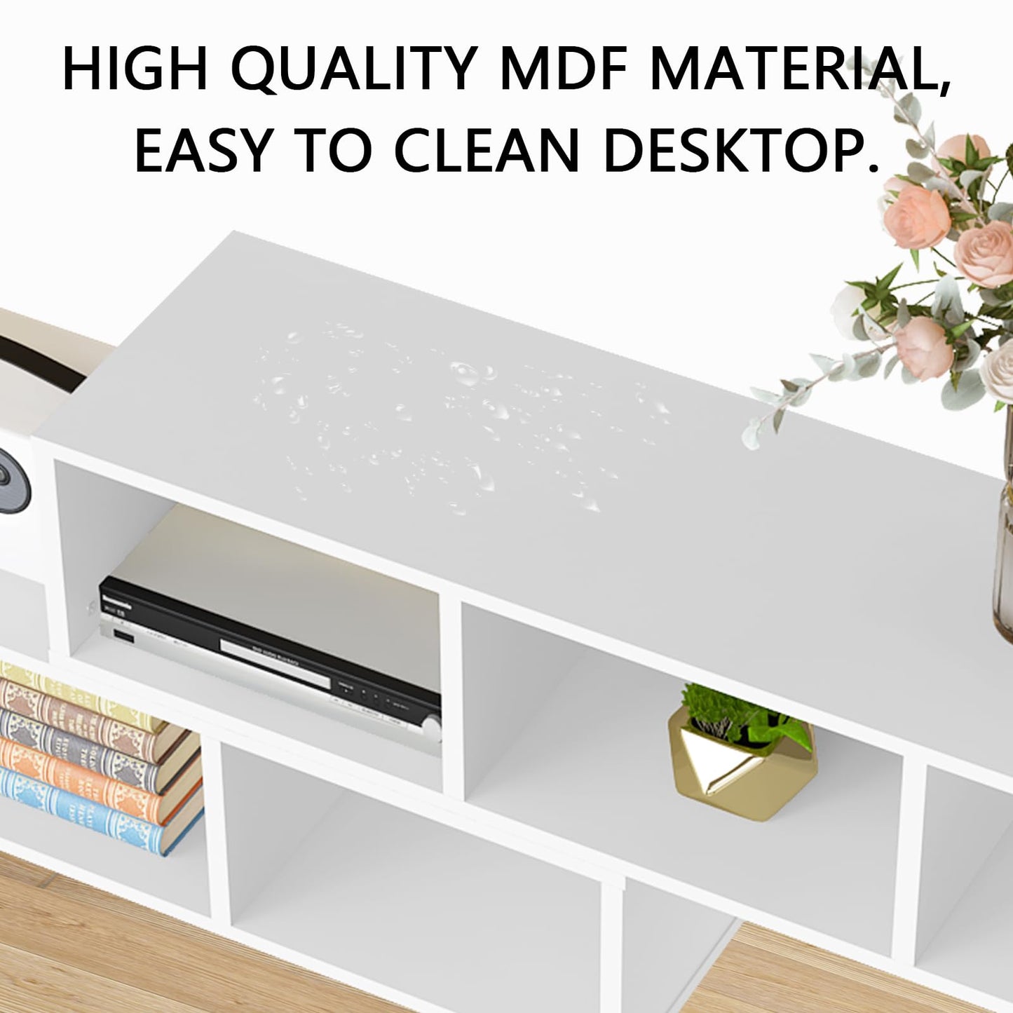 AWQM TV cabinet base frame, 2 piece cube bookshelf freestanding tv cabinet base frame