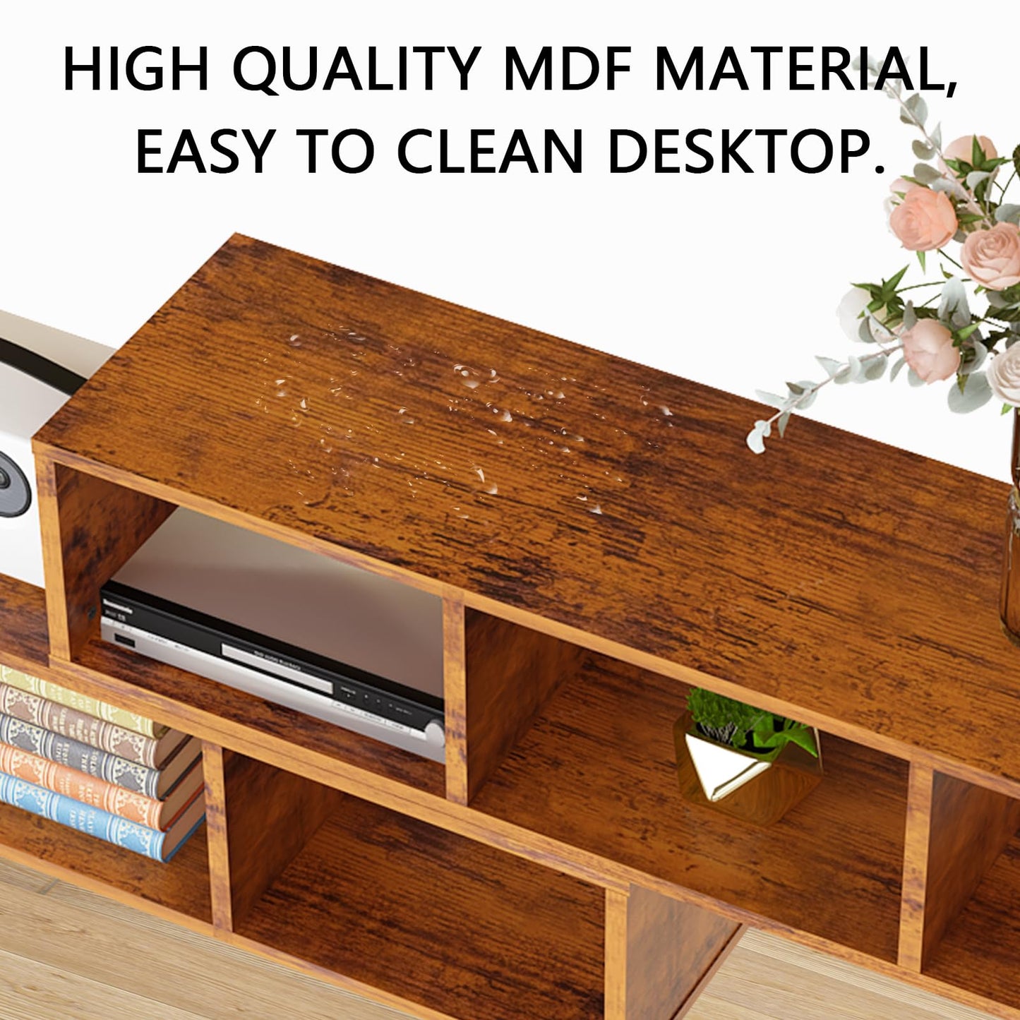 AWQM TV cabinet base frame, 2 piece cube bookshelf freestanding tv cabinet base frame