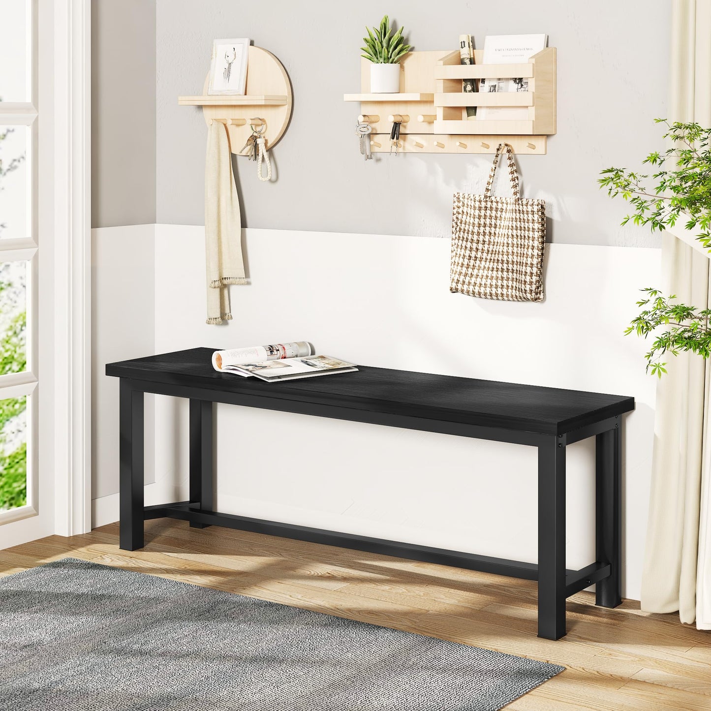 AWQM Kitchen Bench, Pair of 2 Dining Chairs