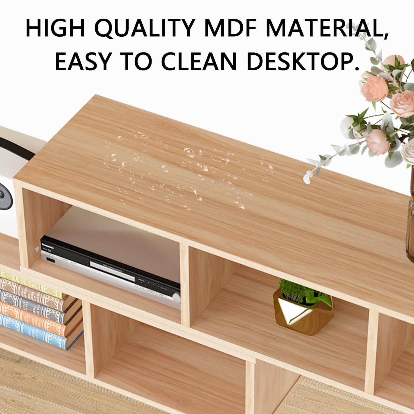 AWQM TV cabinet base frame, 2 piece cube bookshelf freestanding tv cabinet base frame