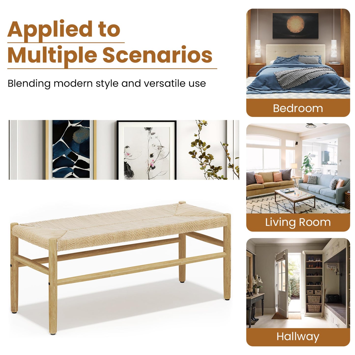 AWQM Entryway Storage Bench