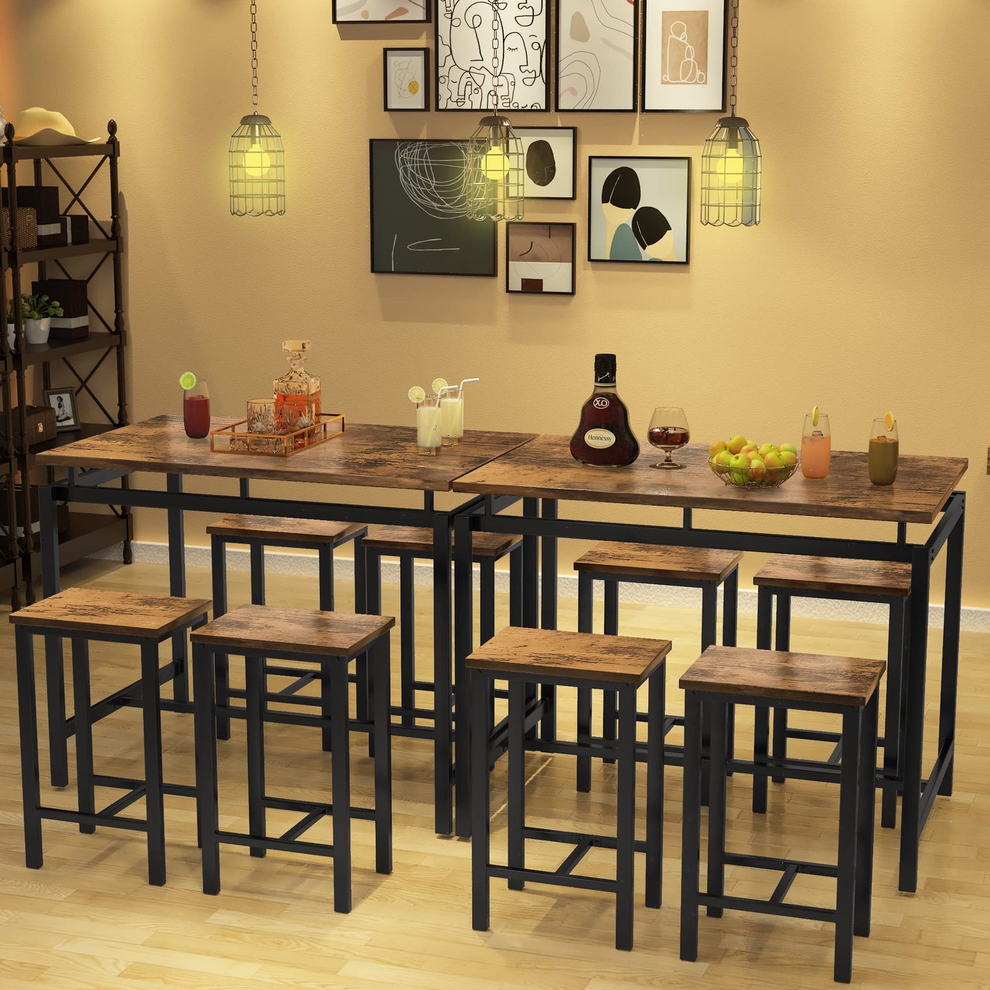 AWQM Modern Kitchen Dining Table and Chairs 4 Dining Table Set