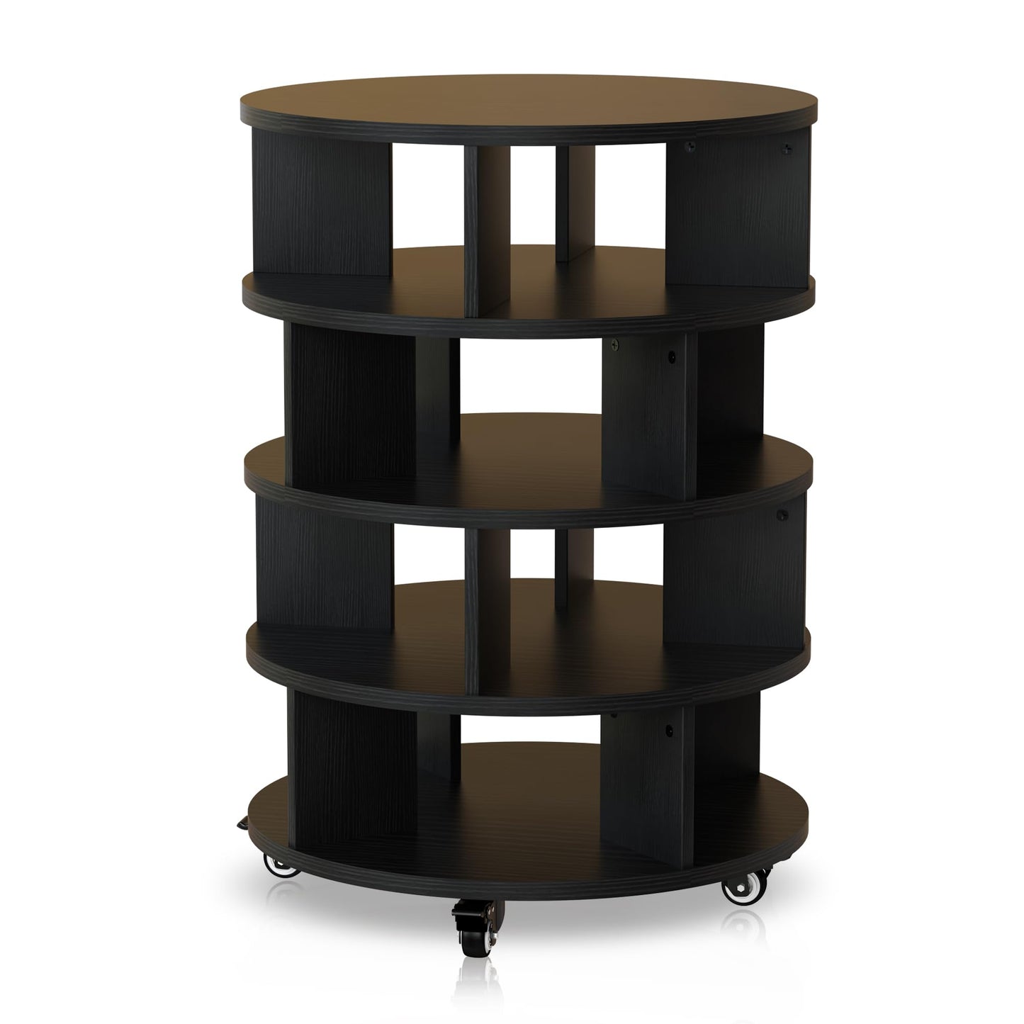 AWQM 4-Shelf Rotating Freestanding Shoe Cabinet 360° Rotating Shoe Rack Tower