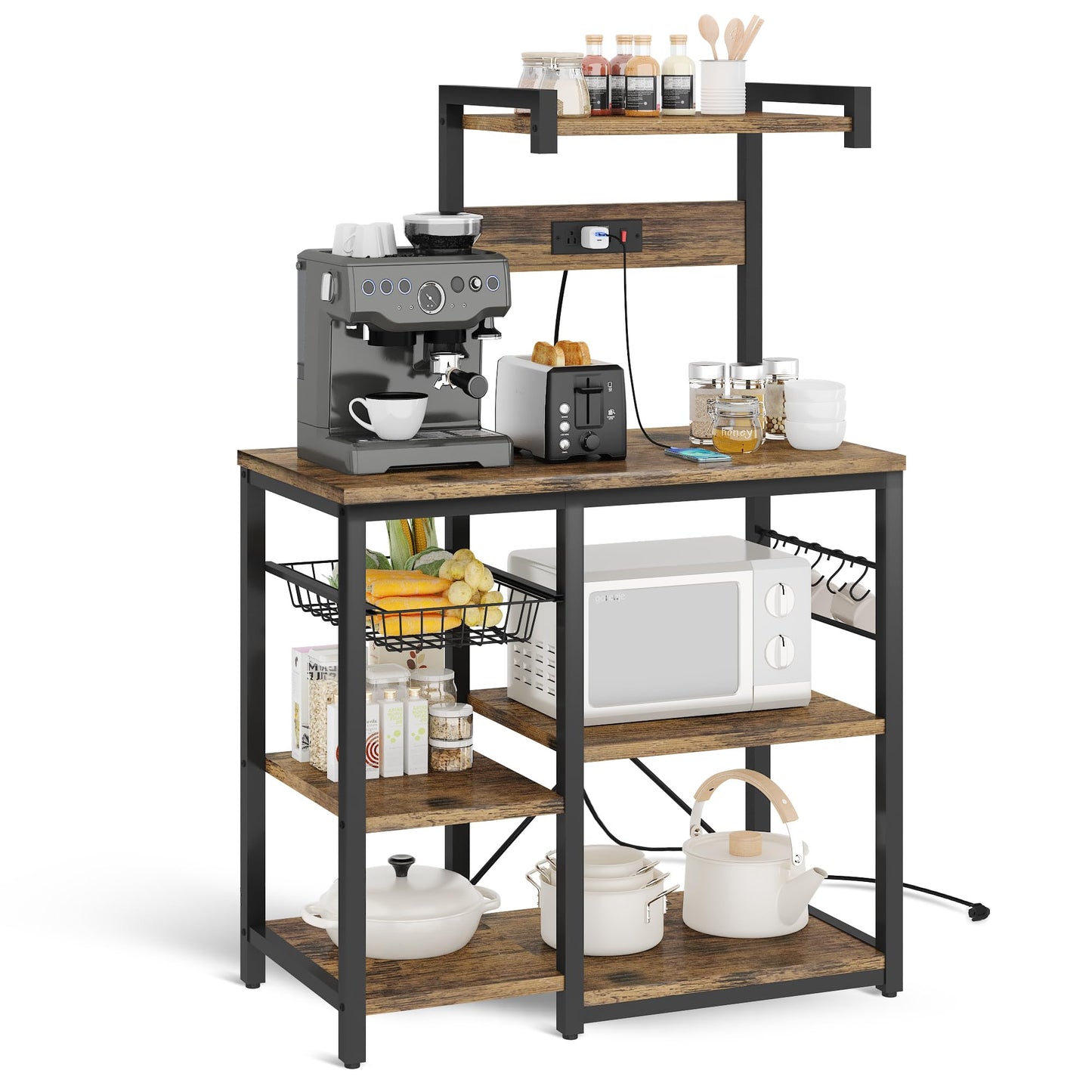 AWQM Storage Kitchen Baking Rack with Power Socket