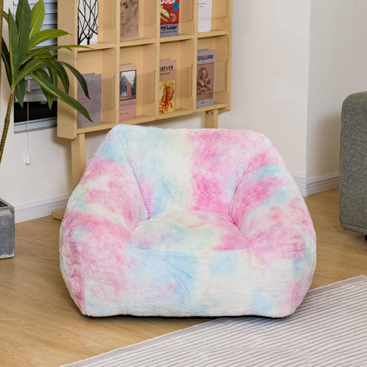 AWQM Kids Bean Bag Chair, Modern Rainbow Color Bean Bag Sofa