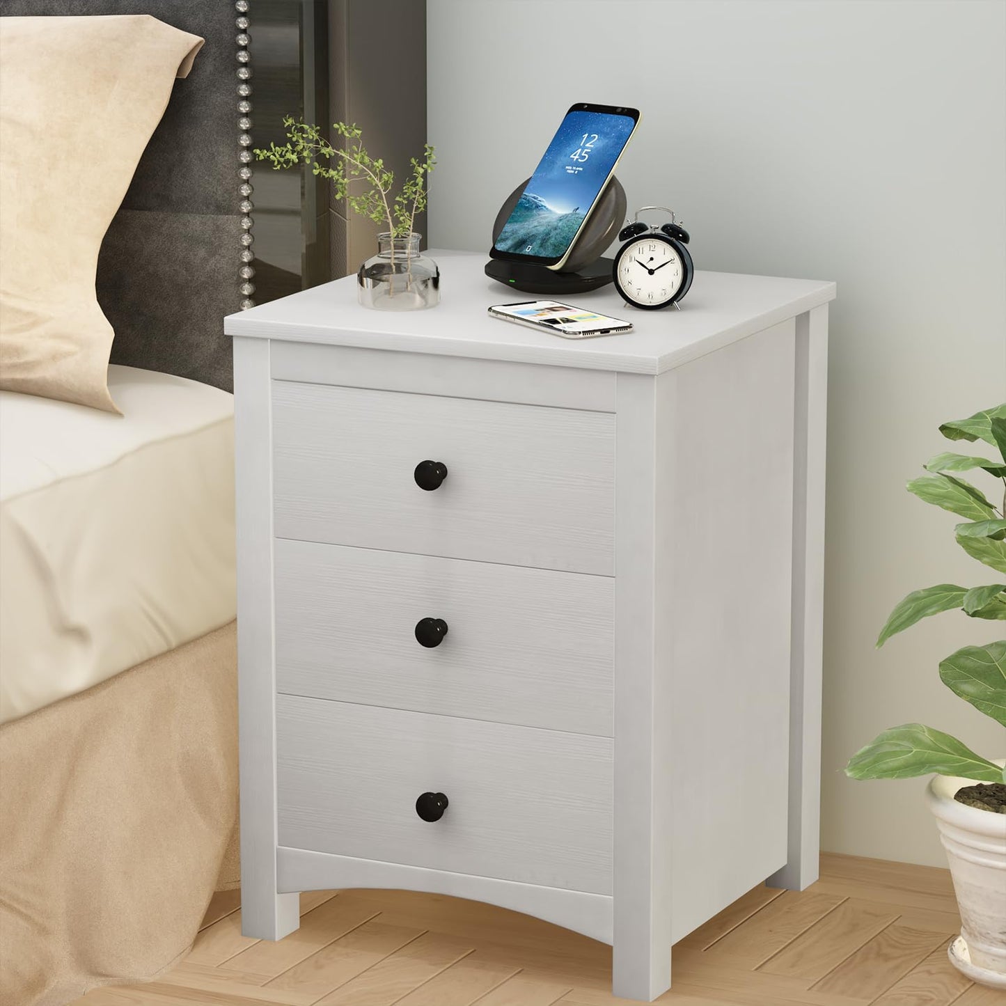 AWQM Nightstand, Bedroom Nightstand, Modern Bedside Sofa Cabinet