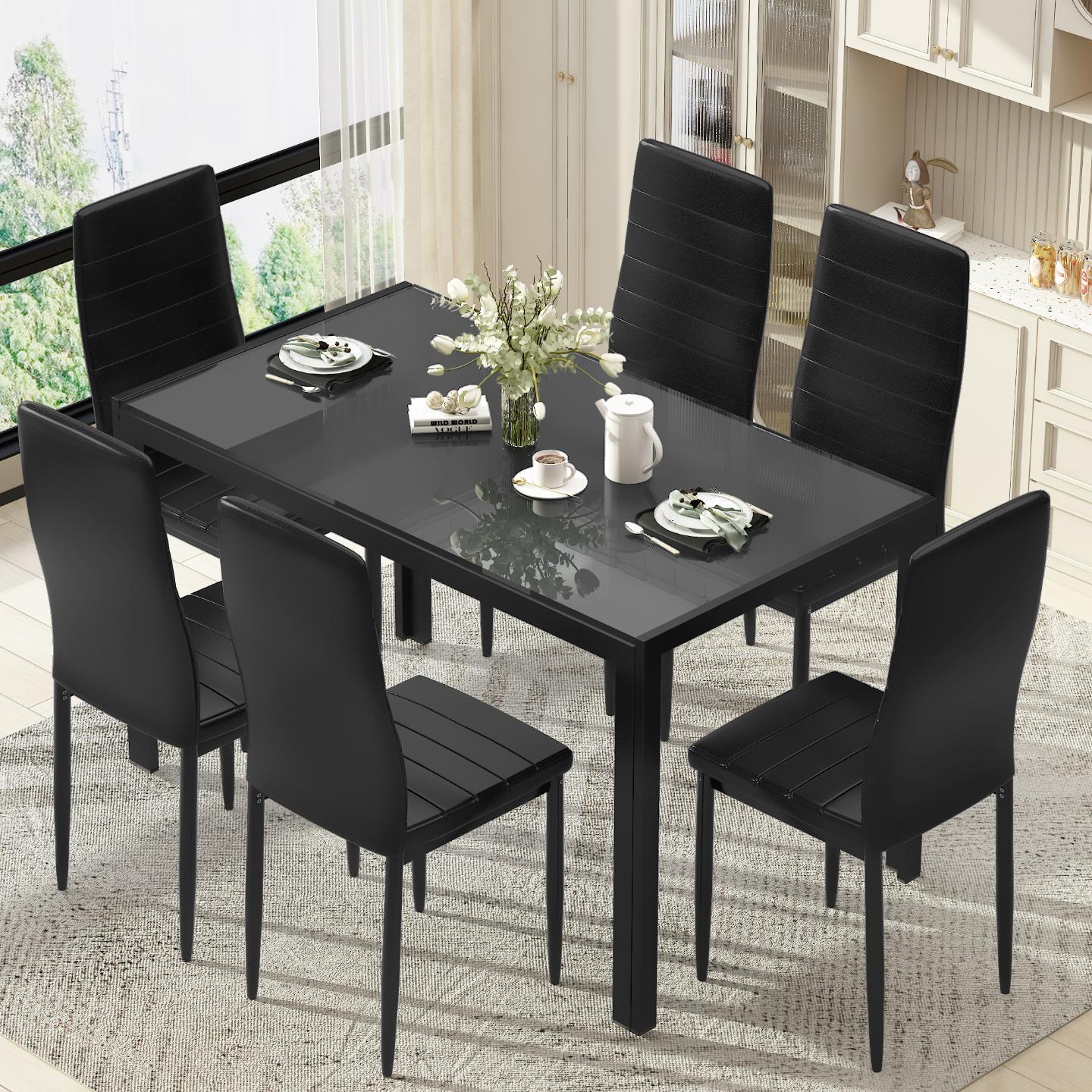 Six stool dining table