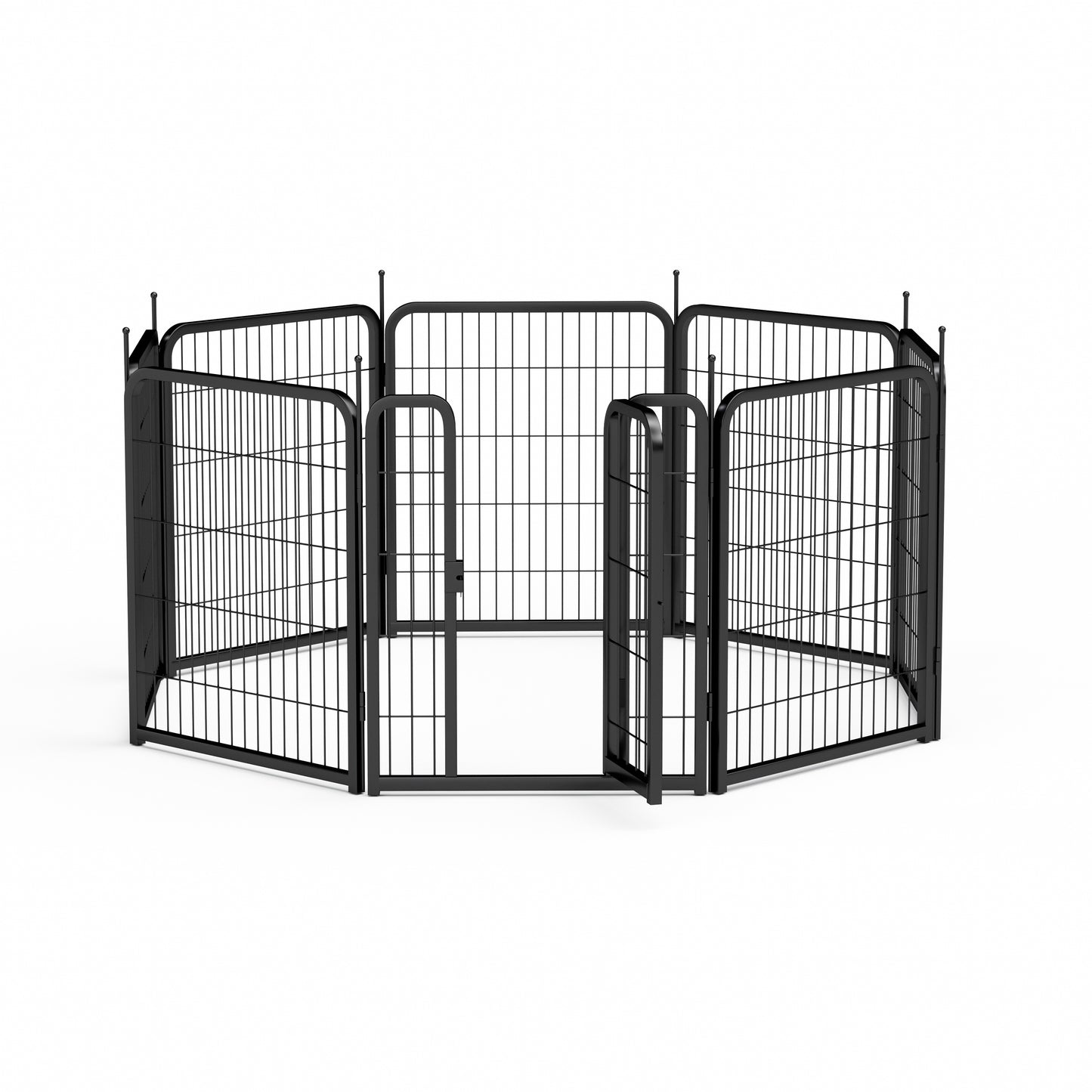 AWQM Outdoor Dog Fence, 8 Panel Dog Fence 31 Inch Small Dog Pet Fence