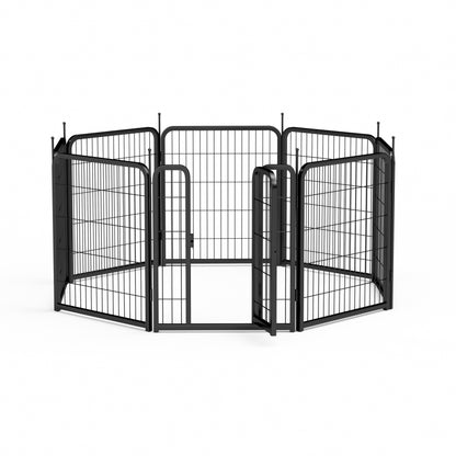 AWQM Outdoor Dog Fence, 8 Panel Dog Fence 31 Inch Small Dog Pet Fence