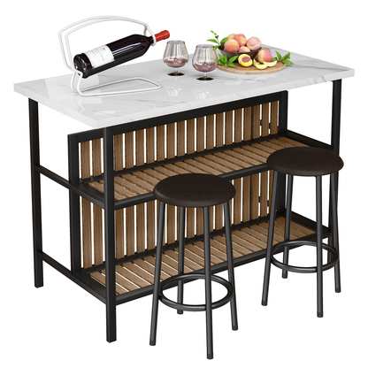 AWQM Marble Kitchen Island