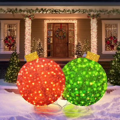 AWQM  2 Piece Light Up Pop Up Christmas Decorations Outdoor Holiday Decorations