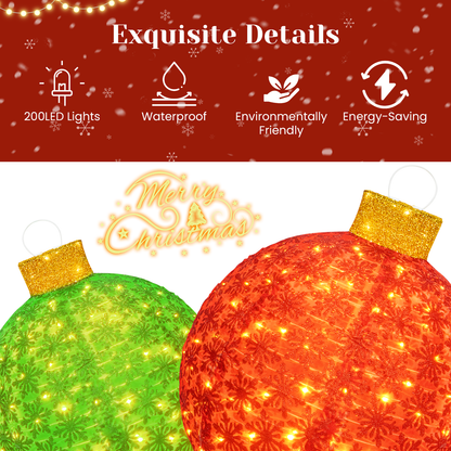 AWQM 2 Light Up Pop Up Retractable Christmas Decorations