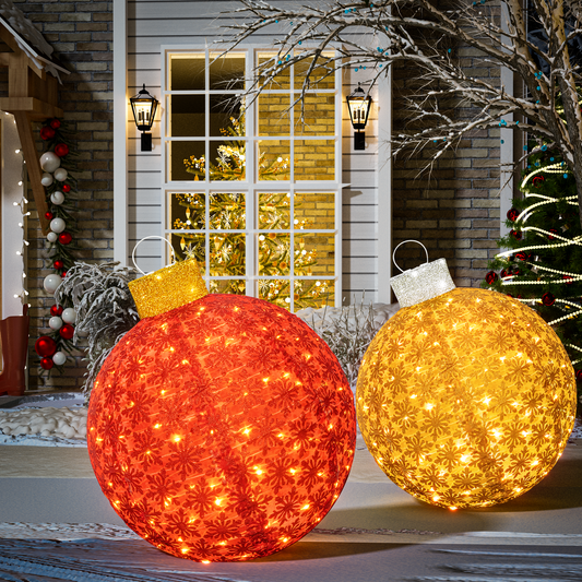 AWQM 2 Light Up Pop Up Retractable Christmas Decorations