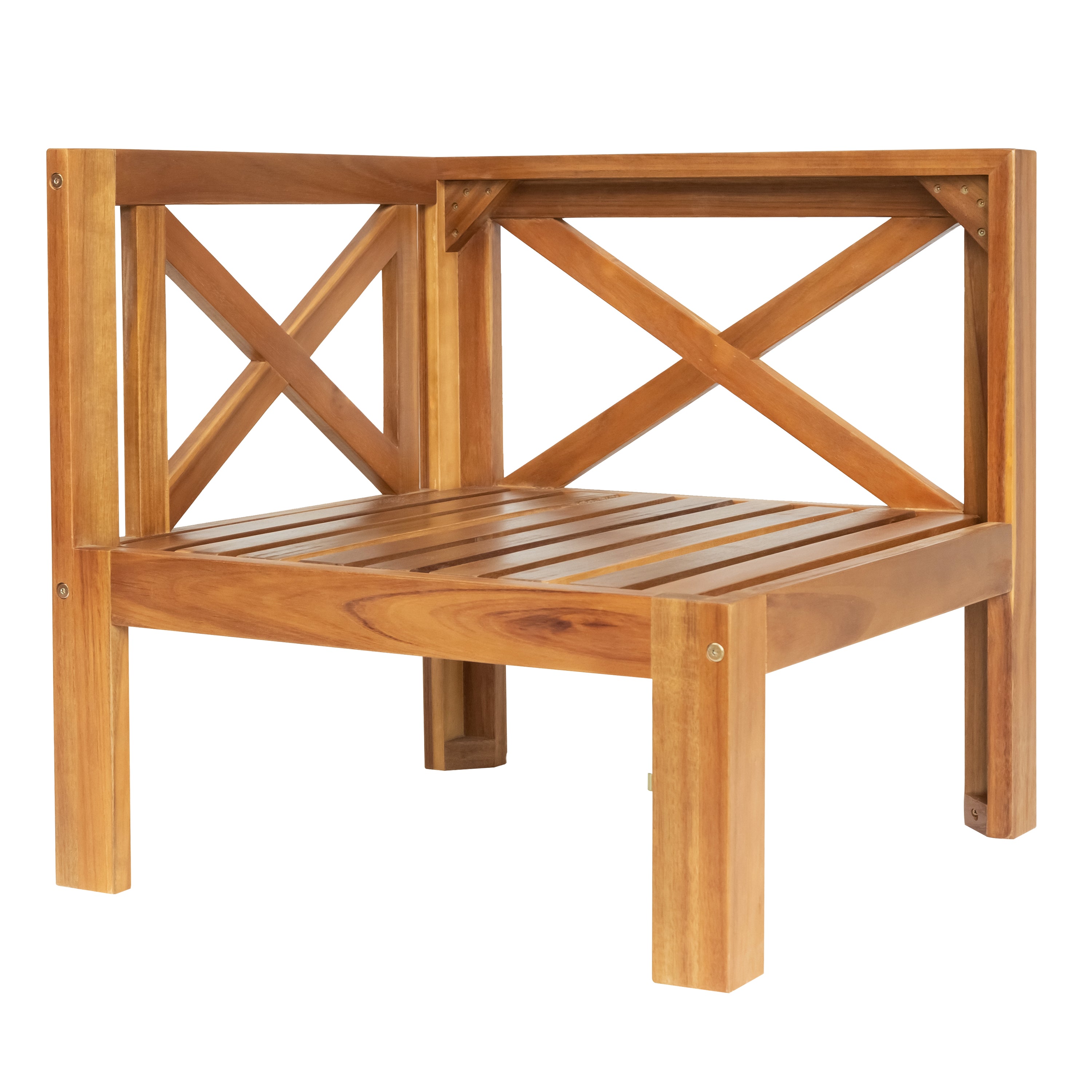 Patio Wood 5-Piece Sectional Sofa Set