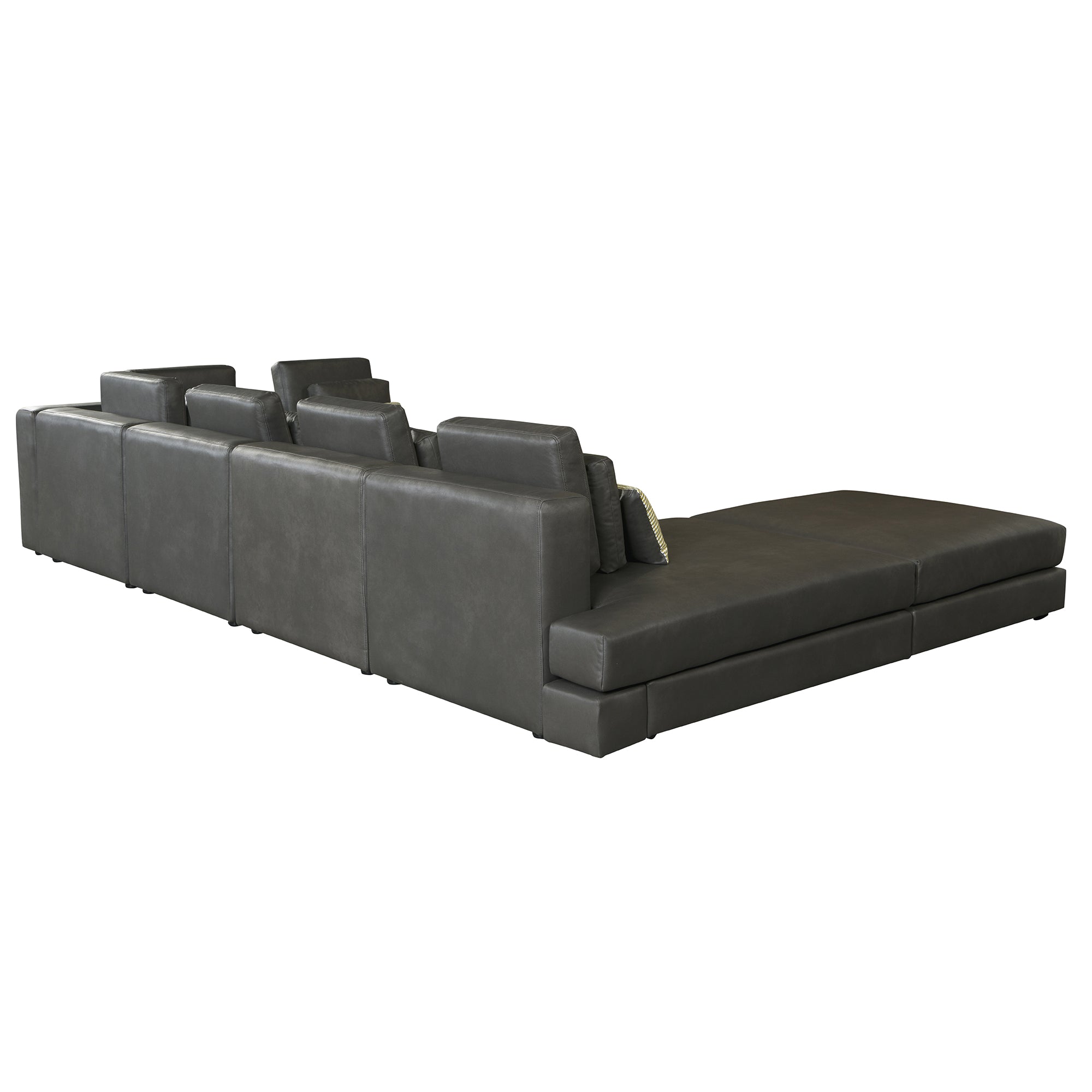 Modular Sectional Sofa Corner Sofa with Ottoman-Black