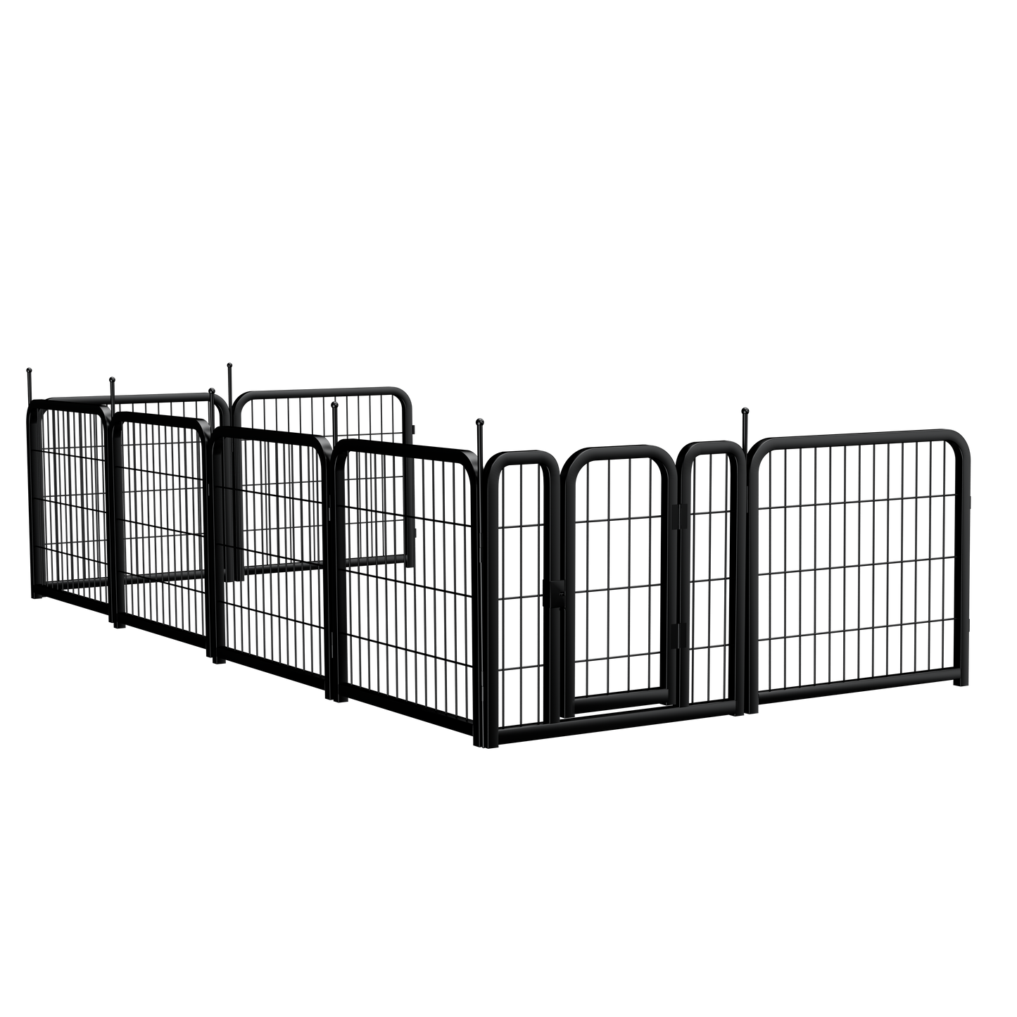 AWQM Outdoor Dog Fence, 8 Panel Dog Fence 31 Inch Small Dog Pet Fence