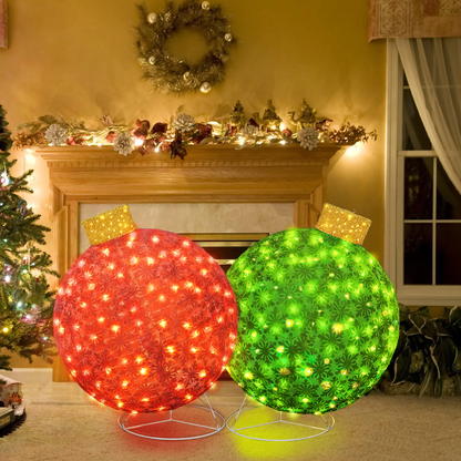 AWQM  2 Piece Light Up Pop Up Christmas Decorations Outdoor Holiday Decorations