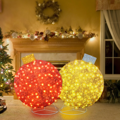 AWQM  2 Piece Light Up Pop Up Christmas Decorations Outdoor Holiday Decorations