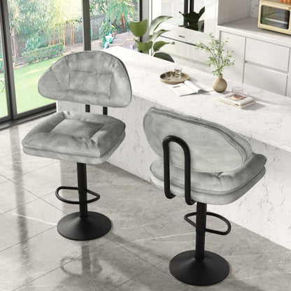 AWQM Modern Wine Back Upholstered Bar Stool Ergonomic