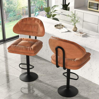 AWQM Modern Wine Back Upholstered Bar Stool Ergonomic