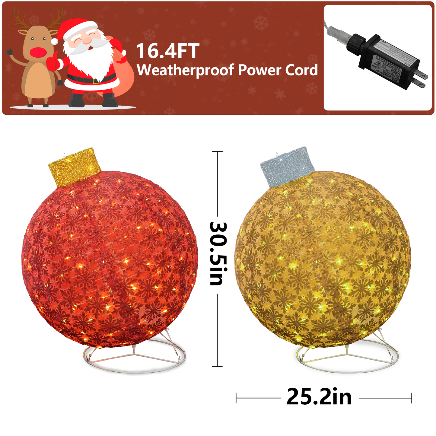 AWQM  2 Piece Light Up Pop Up Christmas Decorations Outdoor Holiday Decorations