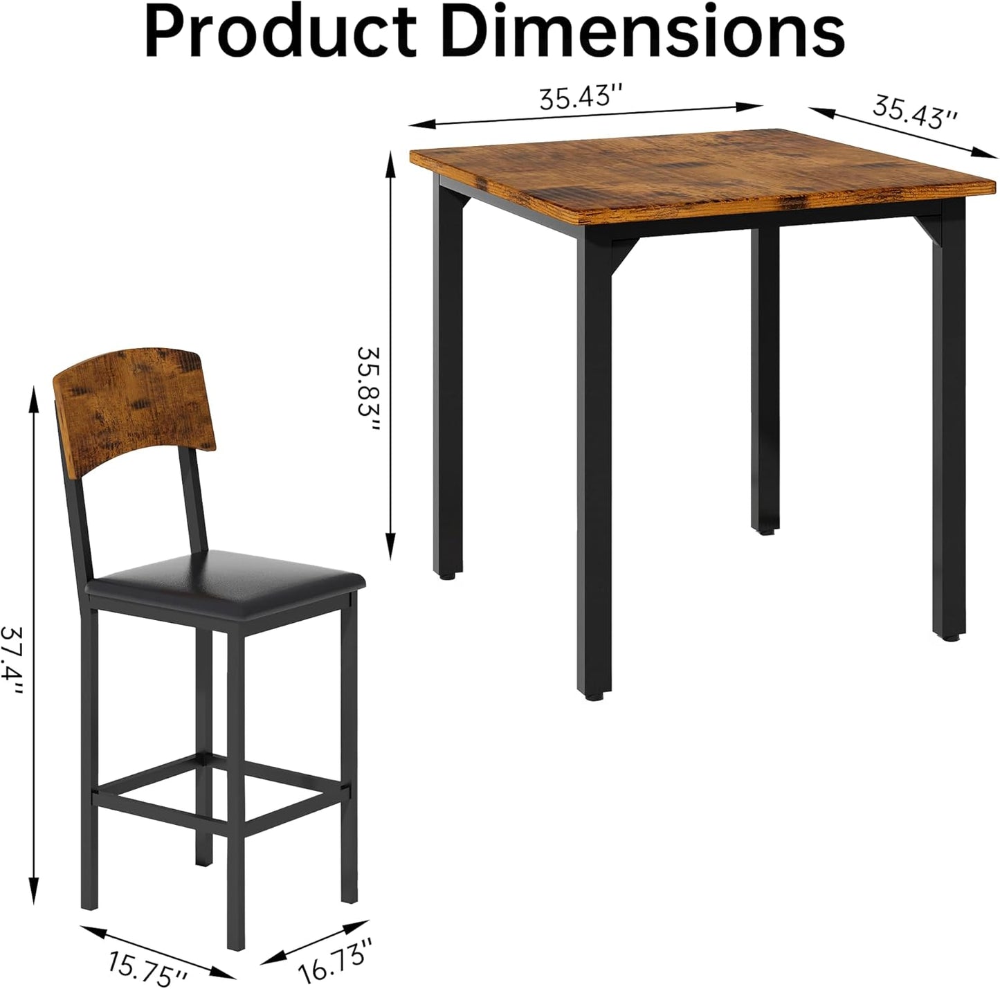 AWQM 5 Piece Dining Table Set, Dining Table Set for 4, Marble Table and 4 Upholstered Leather Chairs, Compact Dining Table Set for Small Spaces, Apartments, Kitchens, Dining Rooms. White