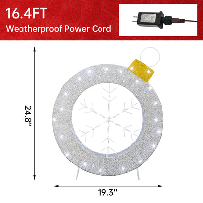 AWQM Christmas metal ring decoration three-piece set