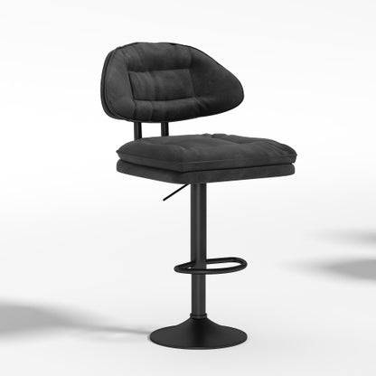 AWQM Modern Wine Back Upholstered Bar Stool Ergonomic