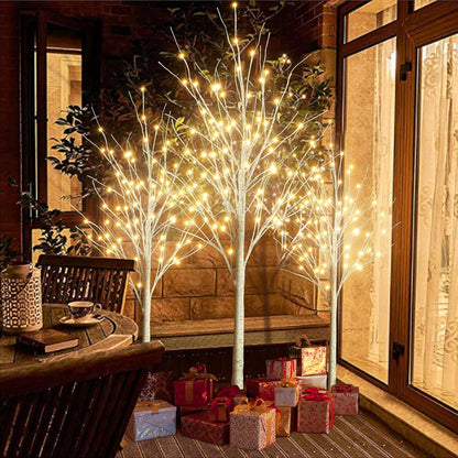 AWQM Christmas Tree, Set of 3 LED Lighted Decorative Trees - 4ft, 5ft and 6ft