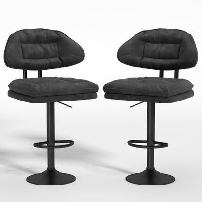 AWQM Modern Wine Back Upholstered Bar Stool Ergonomic