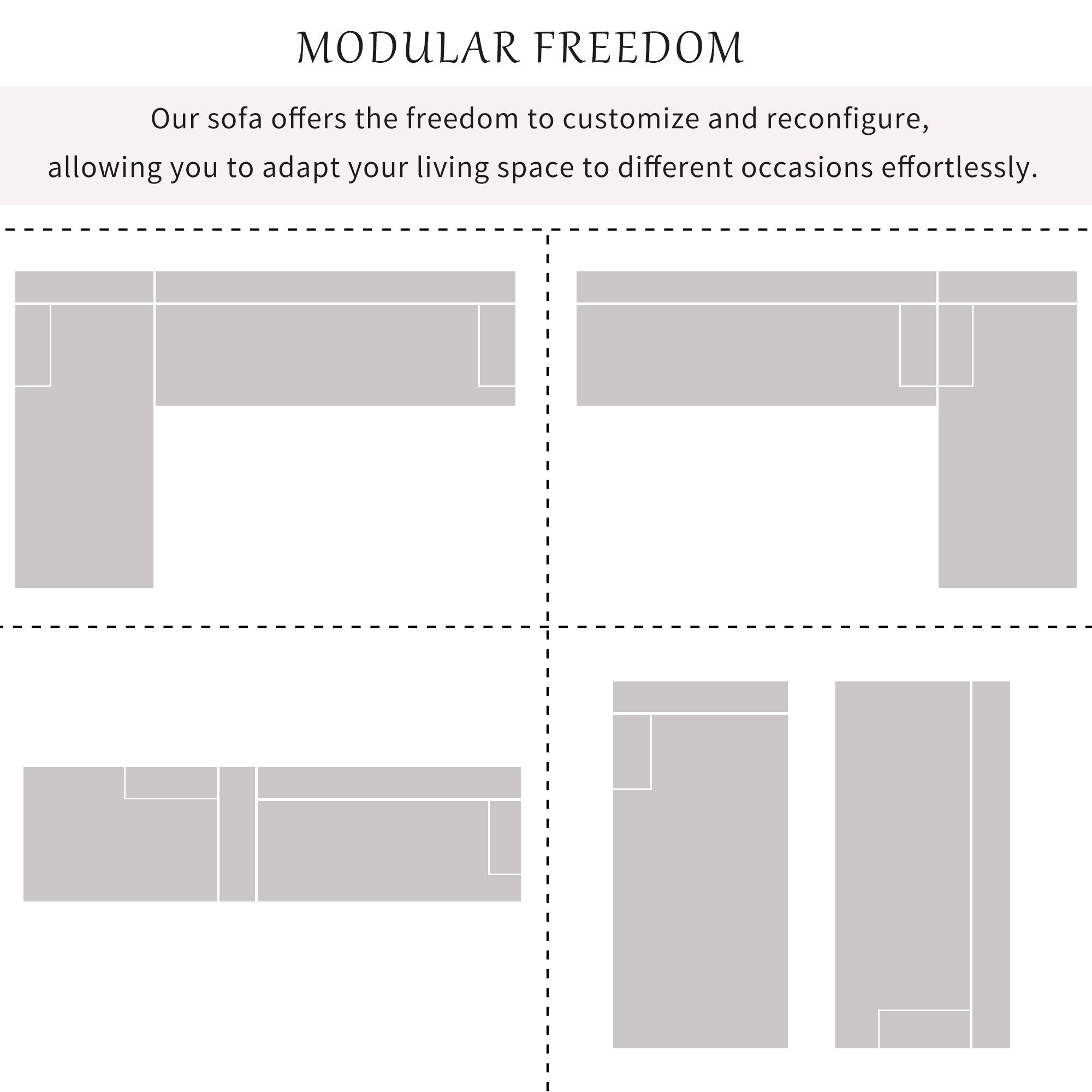 Modern L-Shape Grey Sectional Sofa