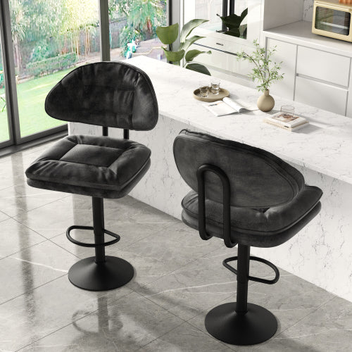 AWQM Modern Wine Back Upholstered Bar Stool Ergonomic