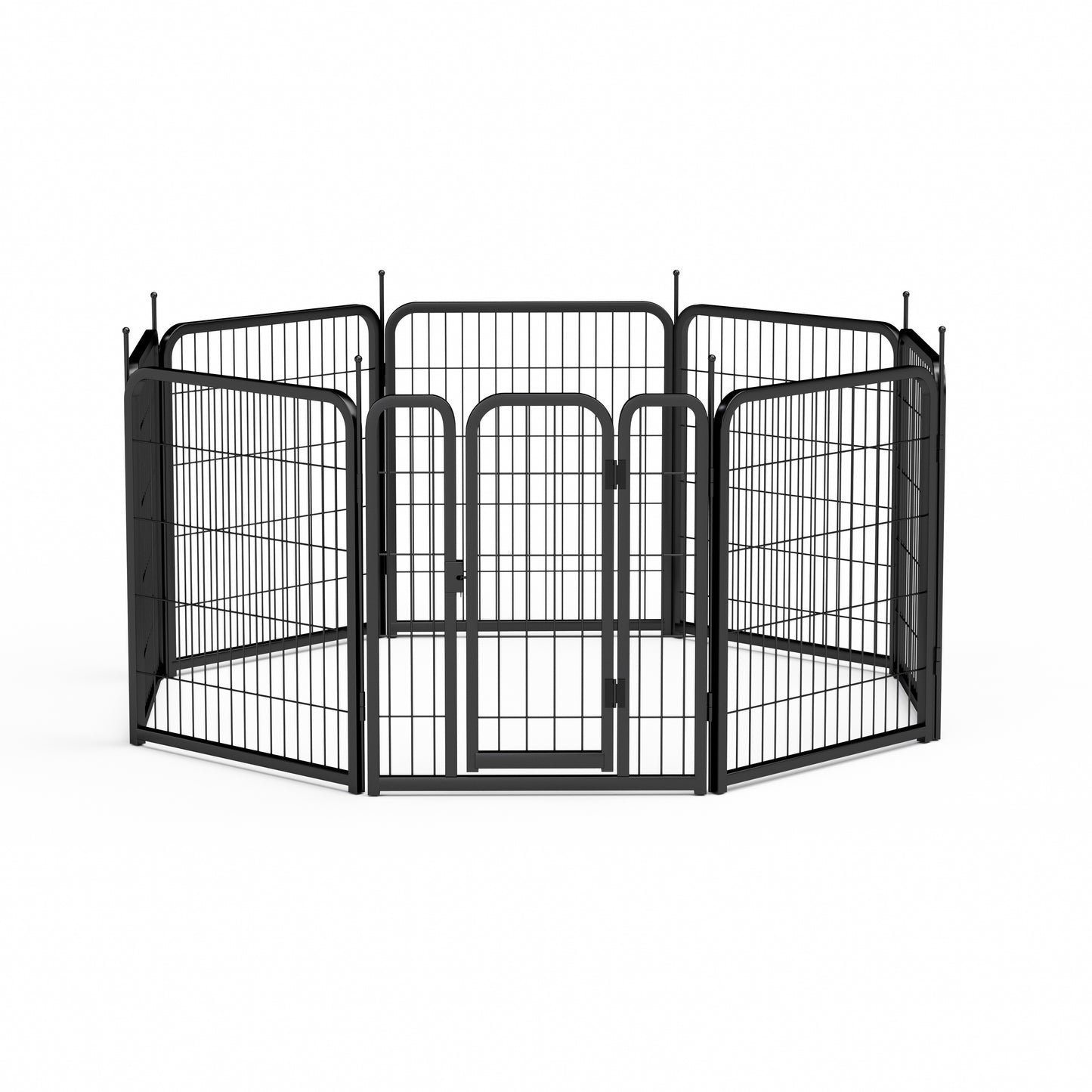 AWQM Outdoor Dog Fence, 8 Panel Dog Fence 31 Inch Small Dog Pet Fence