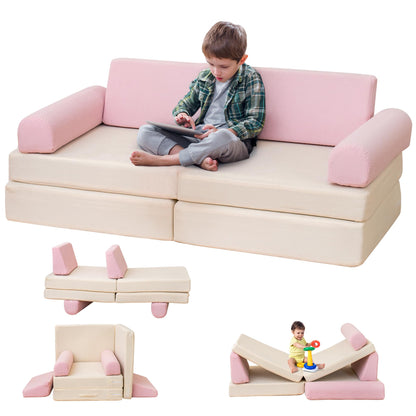 AWQM Modular children's play sofa, playroom children's sofa, corduroy fabrics