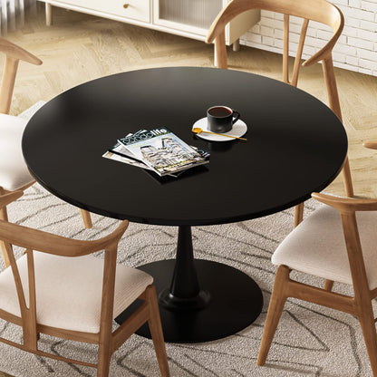 AWQM Modern Marble Round Dining Table for 4-6 People