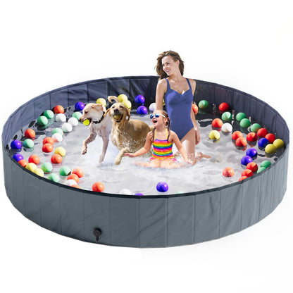 AWQM Collapsible Dog Pool Outdoor Backyard Beach Portable Pools