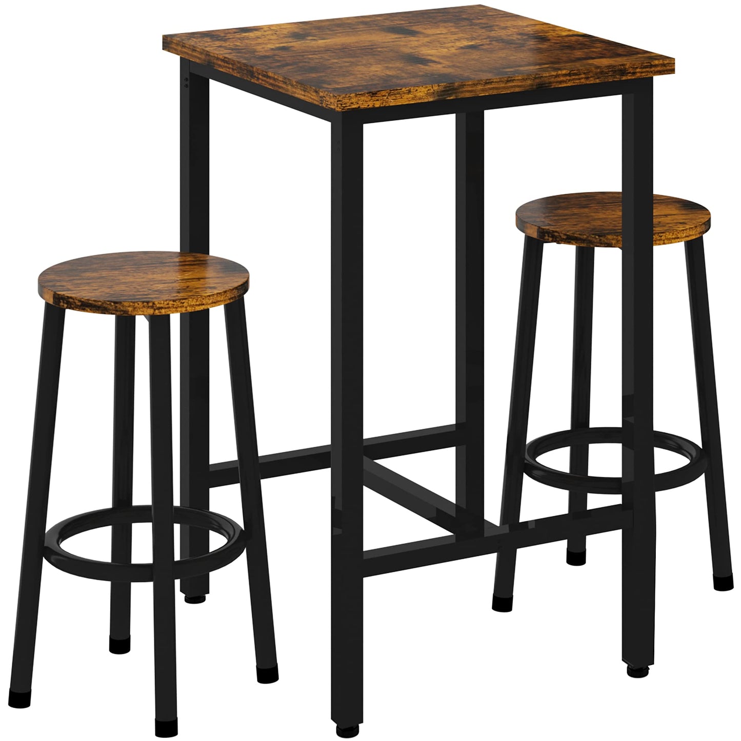 AWQM Bar Table Set, Bar Height Dining Table Set with 2 Stools