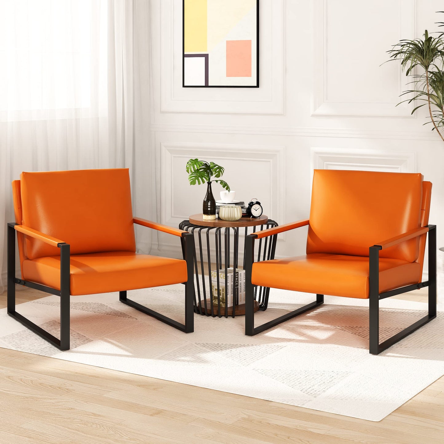 AWQM Modern PU Leather Armchair