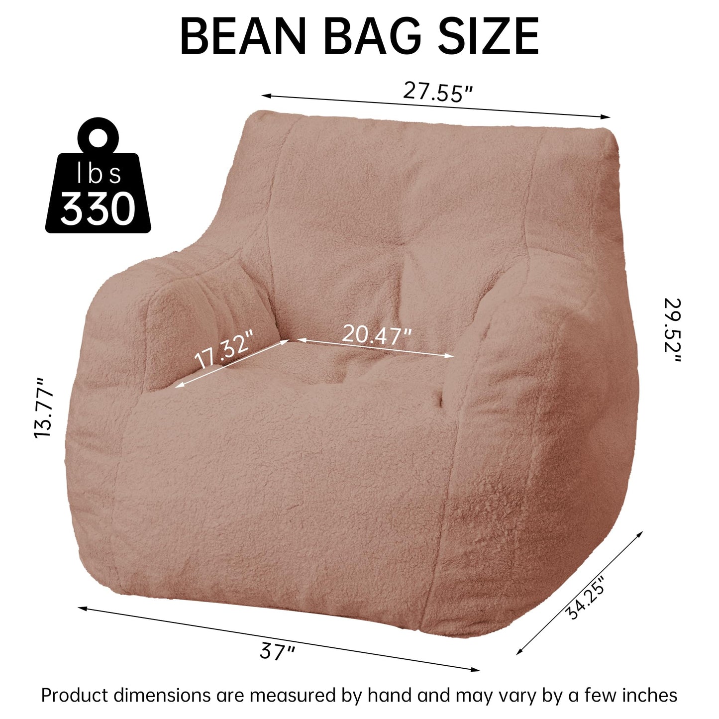 AWQM Bean Bag Chair, Tufted Soft Padded Bean Bag Chair, Lazy Susans